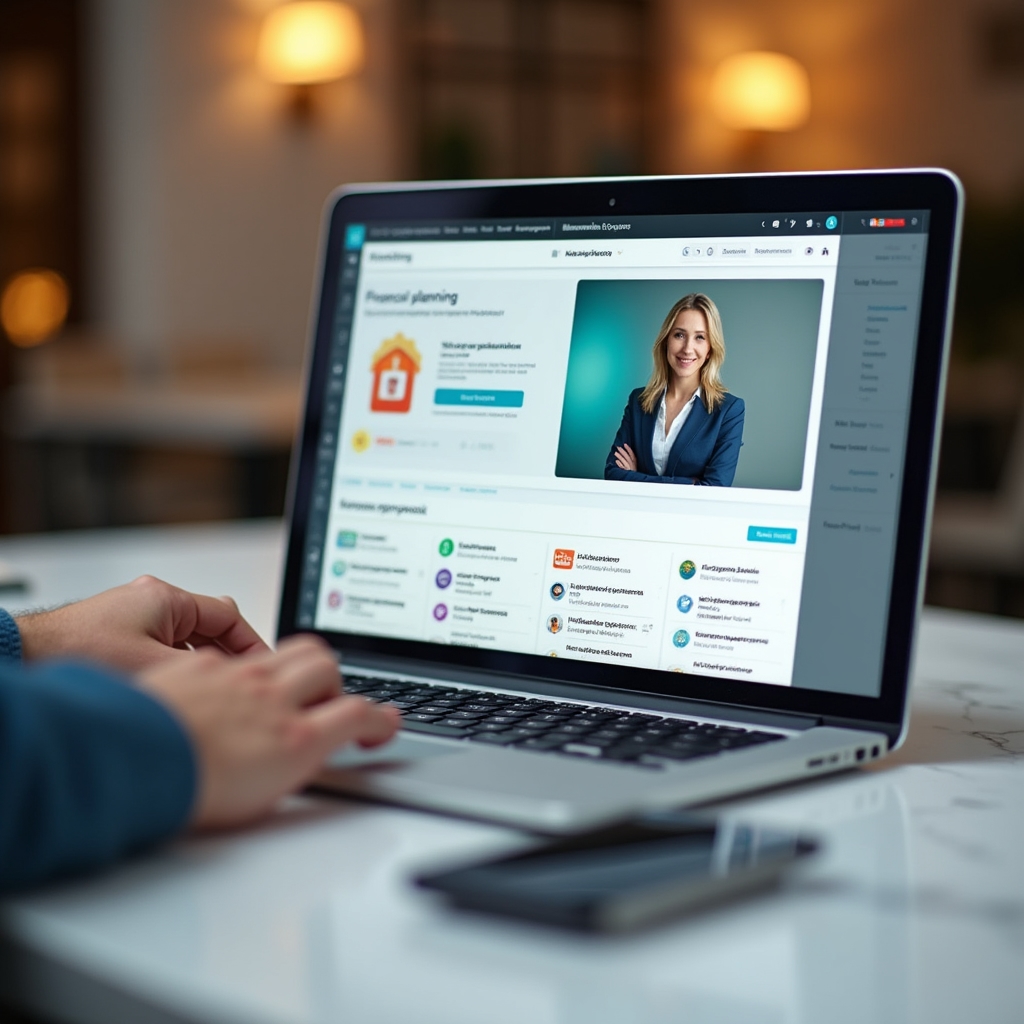 Онлайн-курс по финансовому планированию на ноутбуке